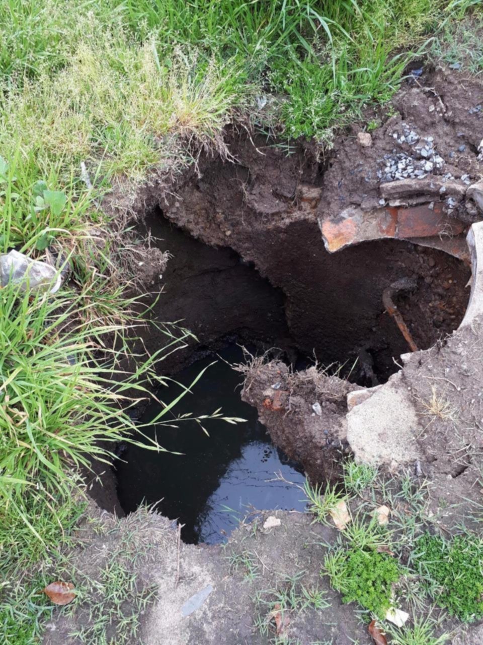 Hundimiento de suelos en Villa Catella