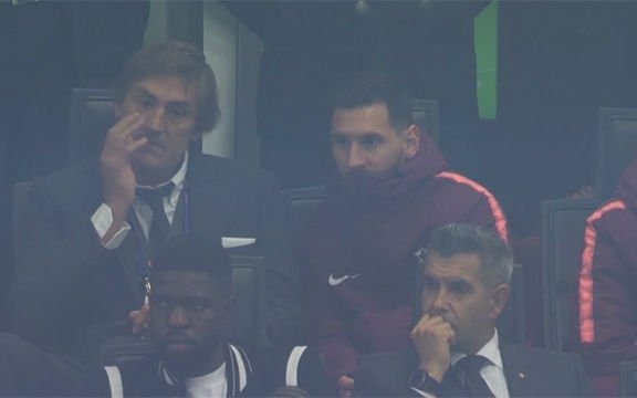 Messi estuvo presente en el empate de Barcelona frente Inter en el San Siro