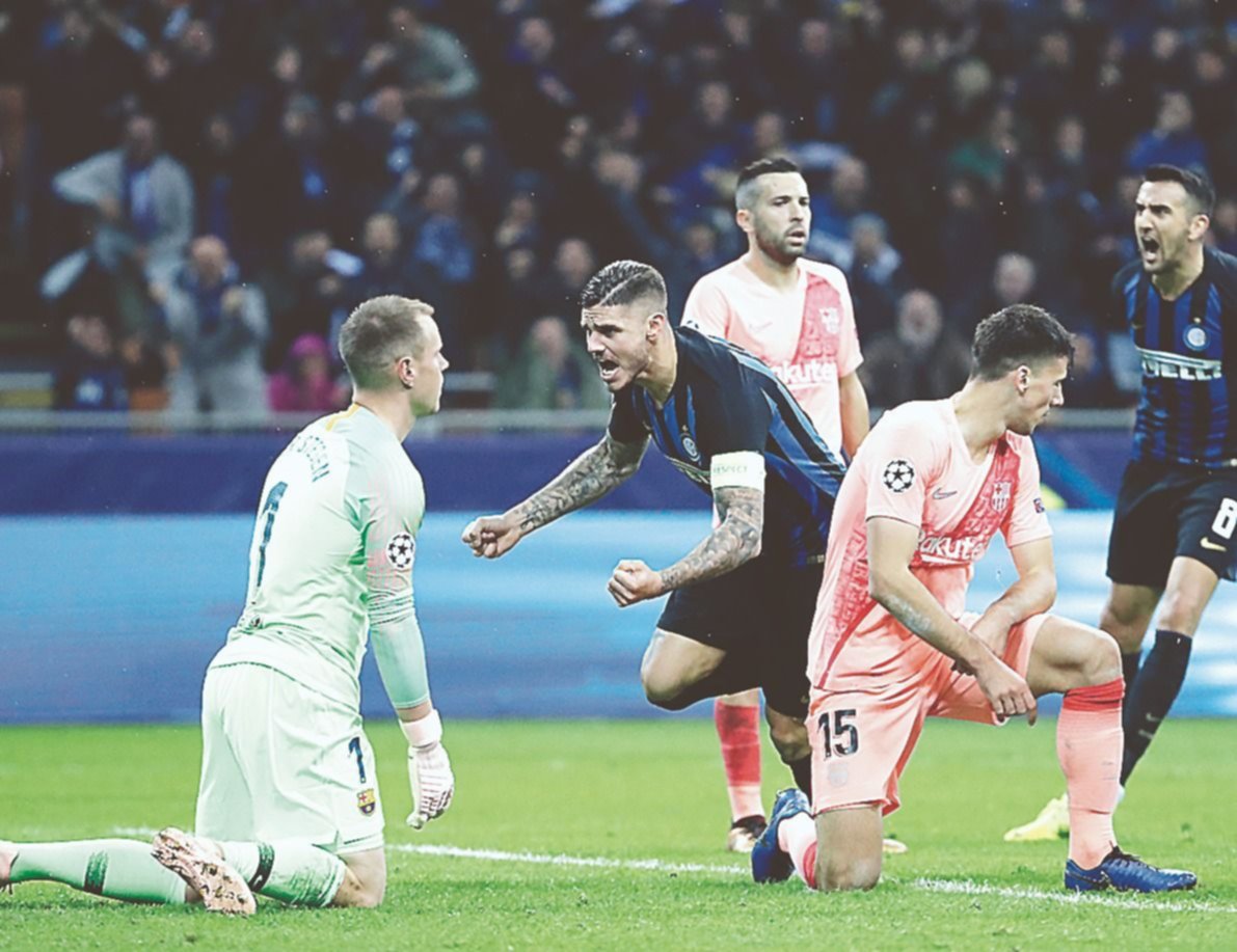 Icardi le arruinó el festejo al Barça, que no tuvo a Messi