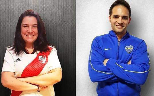 Cuatro parejas de hinchas de Boca y River se casan mañana por la noche