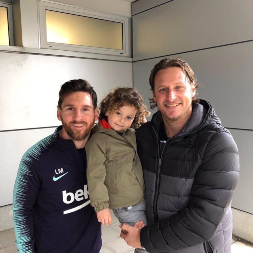 Nalbandian visitó a Messi, en su paso por Barcelona