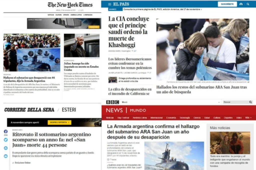 La noticia del hallazgo ocupó un lugar destacado en medios de todo el mundo
