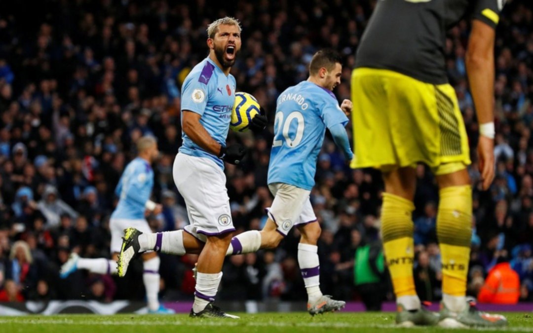 Agüero hizo un tanto en el triunfo de Manchester City ante Southampton