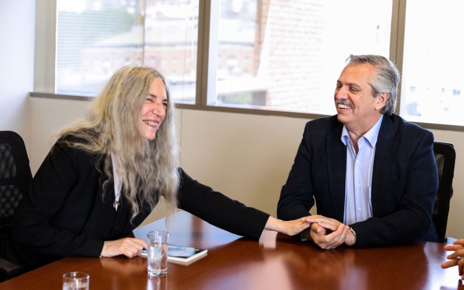 Alberto Fernández recibió a la cantante y activista por el medio ambiente Patti Smith