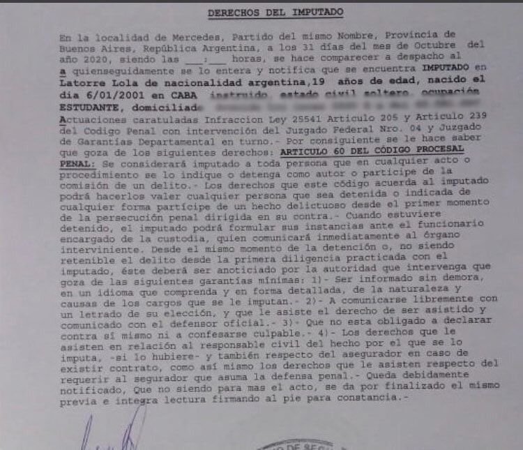 Sigue el escándalo: imputan a Lola Latorre y filtran fotos de la fiesta clandestina