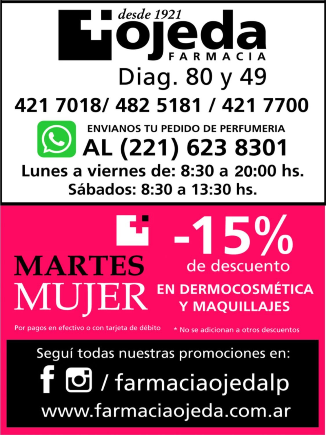 Aprovechá los "martes mujer" y llevate todo en dermocosmética y maquillajes