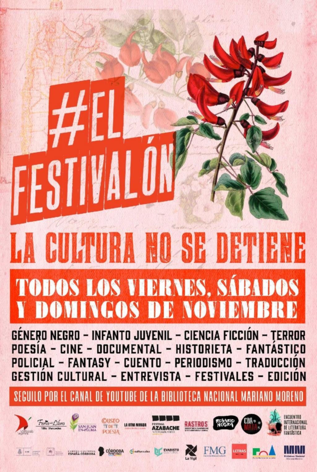 Arranca Festivalón, el megaevento virtual de la Biblioteca Nacional