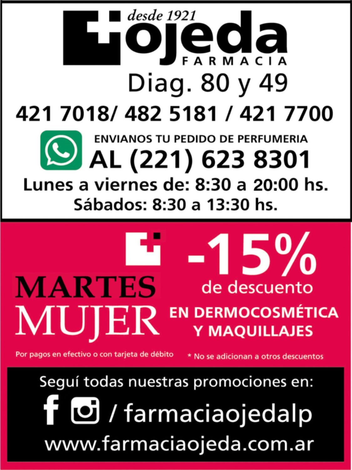 Aprovechá los "martes mujer" y llevate todo en dermocosmética y maquillajes