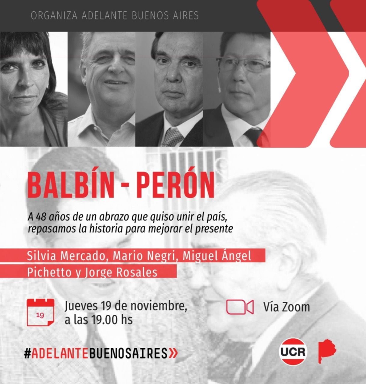 Reflexión y debate a 48 años del "abrazo que quiso unir al país"
