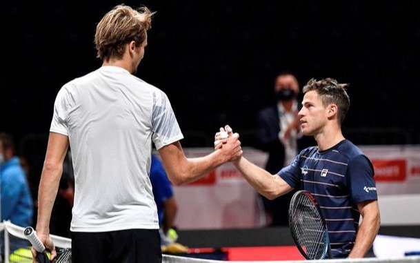 Diego Schwartzman enfrenta mañana al alemán Zverev en el Masters de Londres