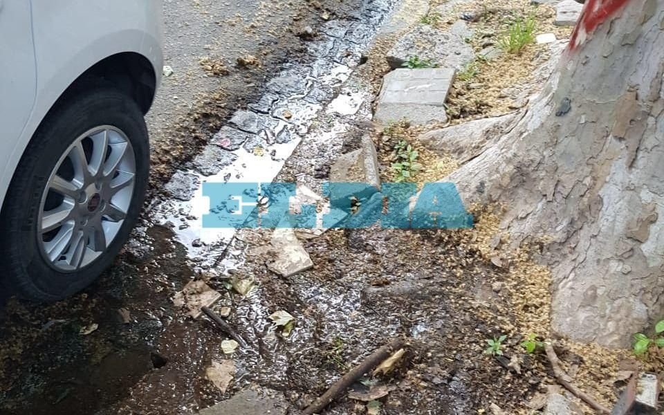 Un desborde cloacal mantiene en jaque la cuadra de 41, entre 7 y 8