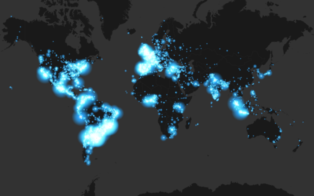El mapa interactivo que muestra en tiempo real el impacto de la muerte de Maradona en todo el mundo