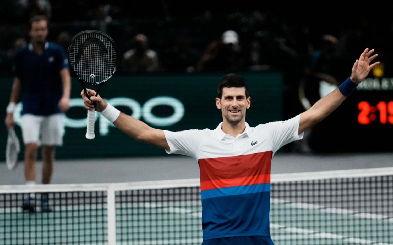 Djokovic venció a Medvedev y se consagró por sexta vez en el Master 1000 de París