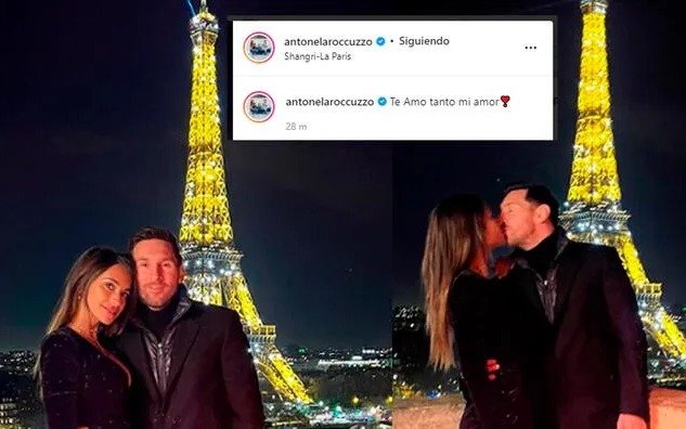 Las fotos del momento romántico de Messi con Antonela que coparon las redes