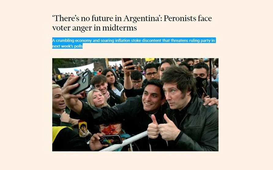 Duro artículo del Financial Times sobre Argentina: "No hay futuro"