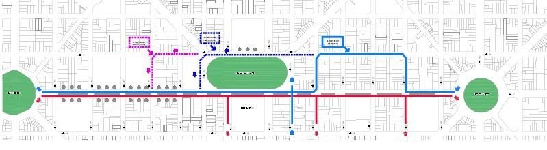 Cortes y desvíos para este jueves en el  Centro por obras viales