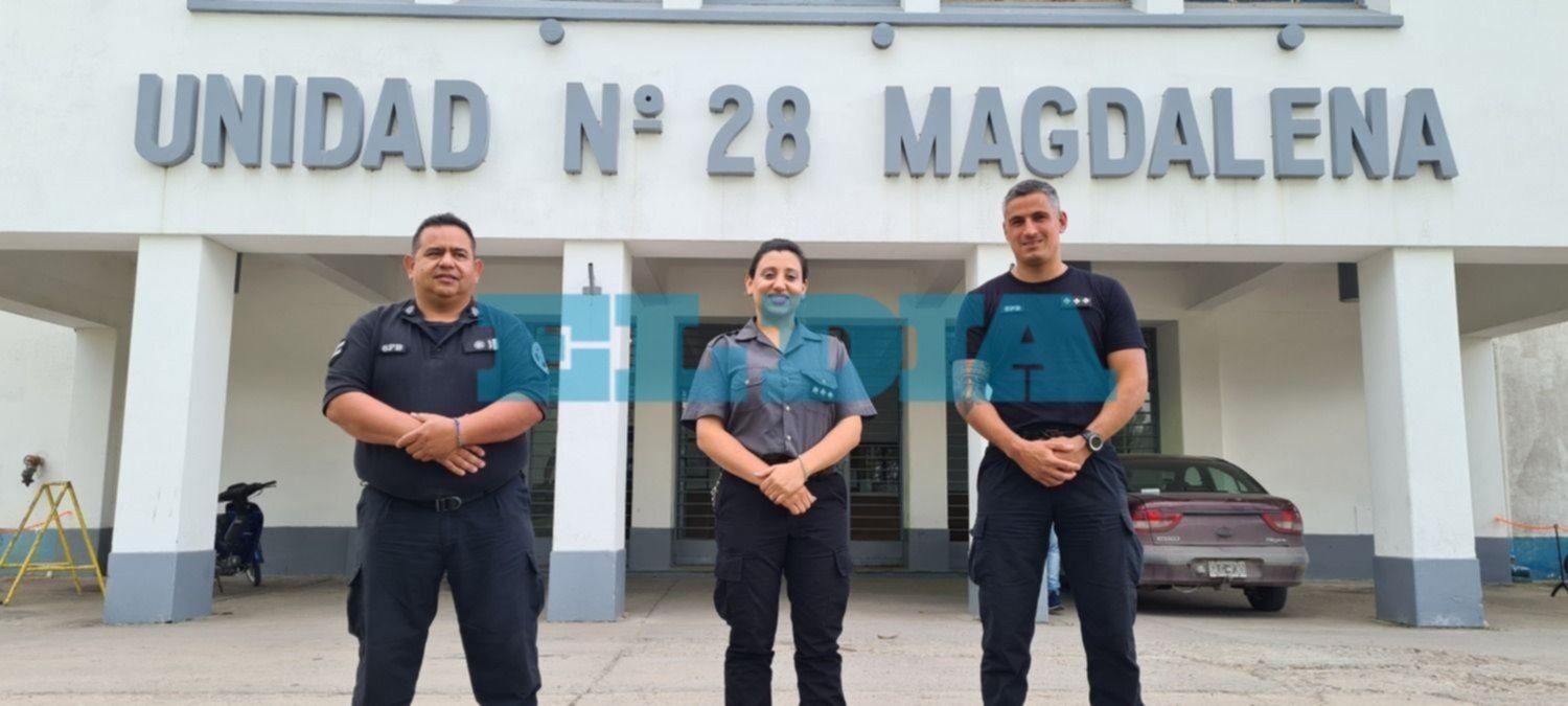 Alcaide mayor (E.G) Alvaro Quintili Jefe de penal/Vanesa Gonzalez, Alcaide mayor del Escalafón General (E.G.) Subjefa de vigilancia/ Prefecto mayor (E.G) Martin Benitez director de unidad