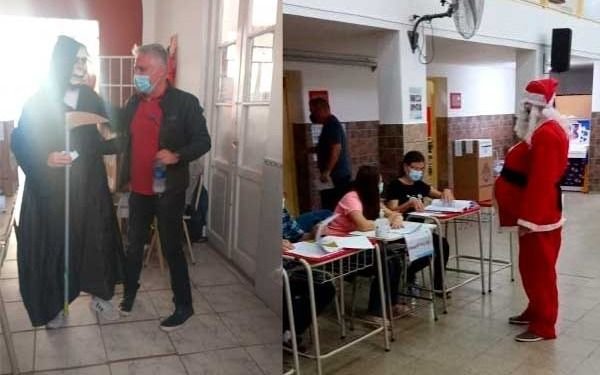 Los insólitos personajes que votaron en Córdoba: Papá Noel y San La Muerte