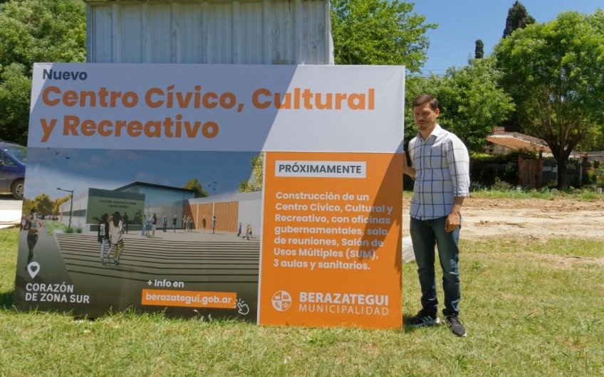 Obra del centro cívico, cultural y recreativo de Gutiérrez