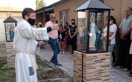Tucho Fernández bendijo el primer Camino Mariano construido en la Arquidiócesis 