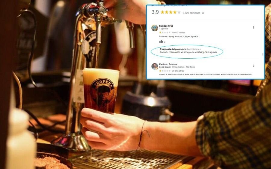 "Como tu cola...": una cervecería responde sin filtro a las críticas de los clientes
