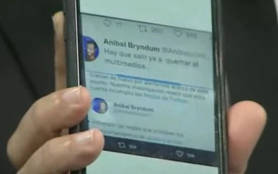 Patricia Bullrich mostró un tweet que adelantaba el ataque contra el edificio del diario Clarín