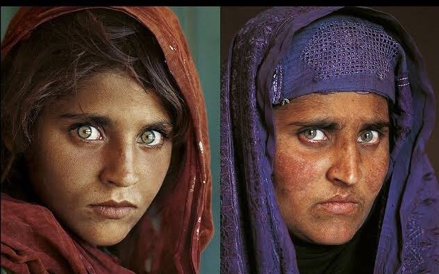 La afgana de la icónica tapa de National Geographic llega como refugiada a Italia