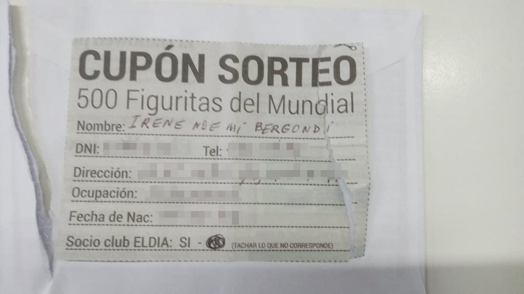 Irene, de Meridiano V, ganó las 500 figuritas