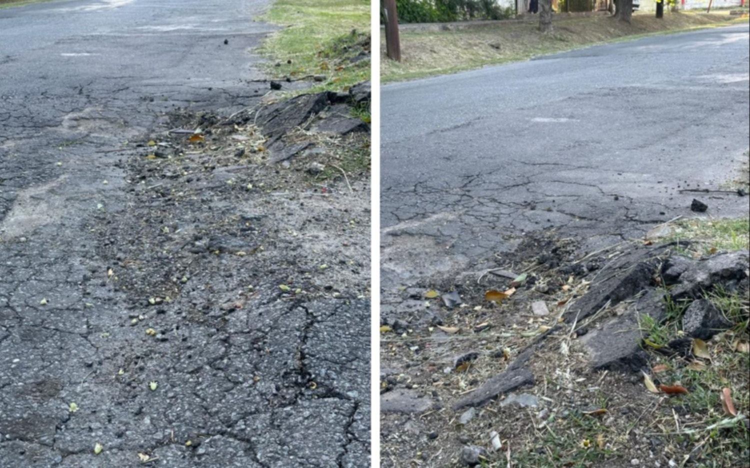 Pavimento "roto y explotado": las denuncias de los vecinos de 136 y 67