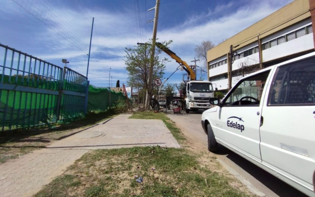 Berisso: obras en el tendido eléctrico