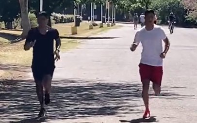 Tarragona y Maxi Meza, al trote, no paran de entrenar