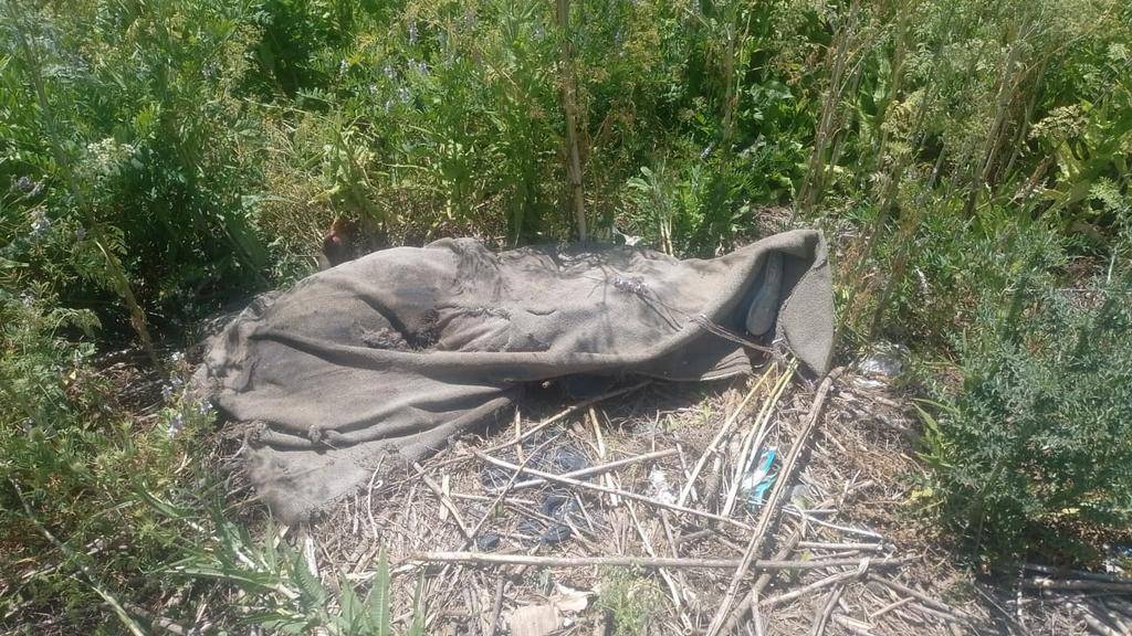 Macabro hallazgo en Ruta 36: un cuerpo envuelto y con moño para regalo