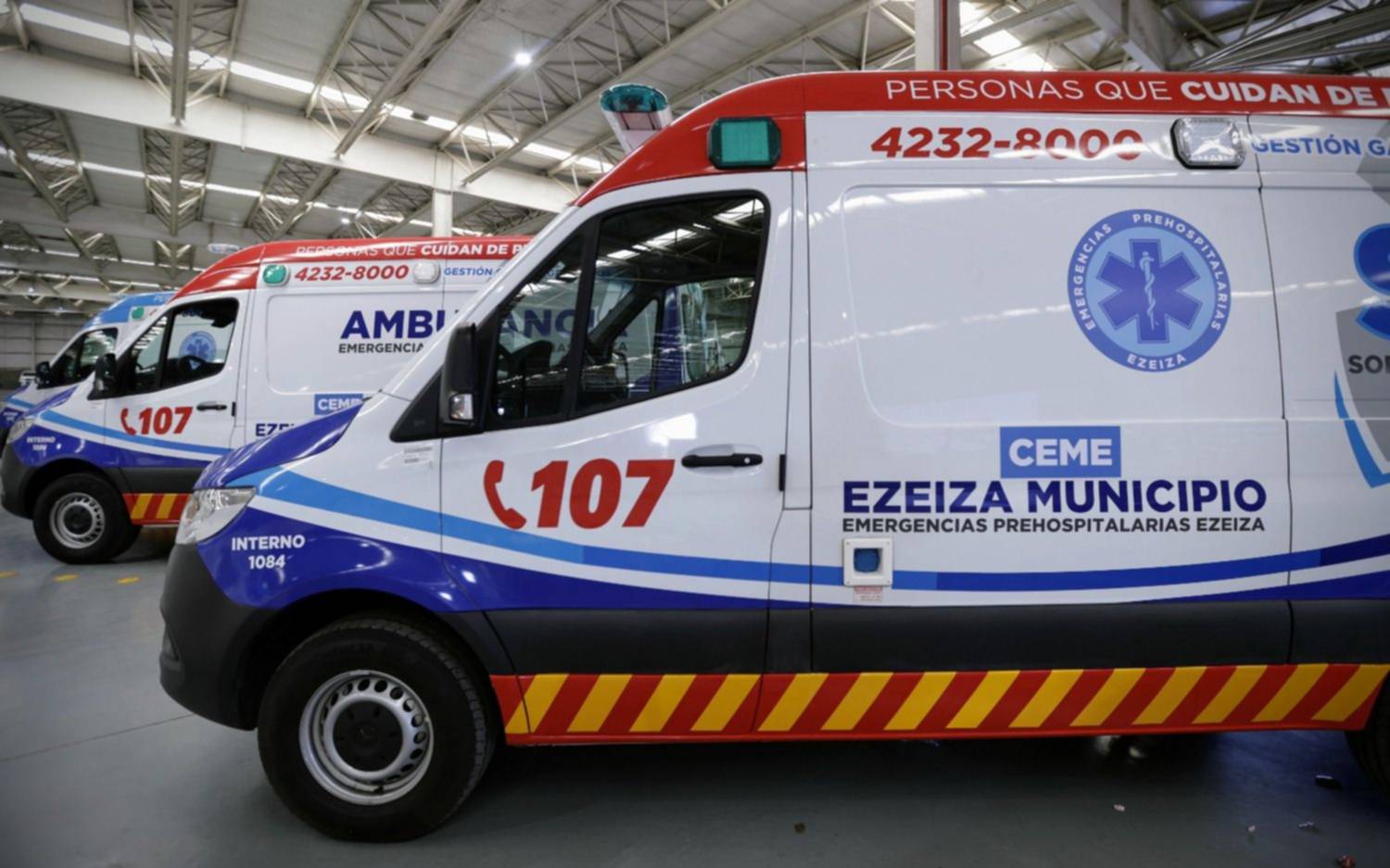 Once ambulancias nuevas en Ezeiza