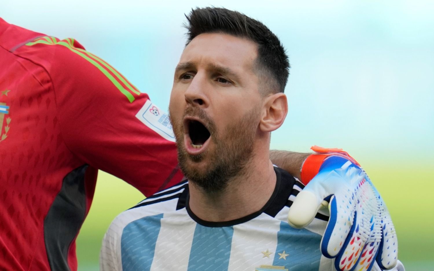 El gesto de los jugadores argentinos mientras sonaba el himno