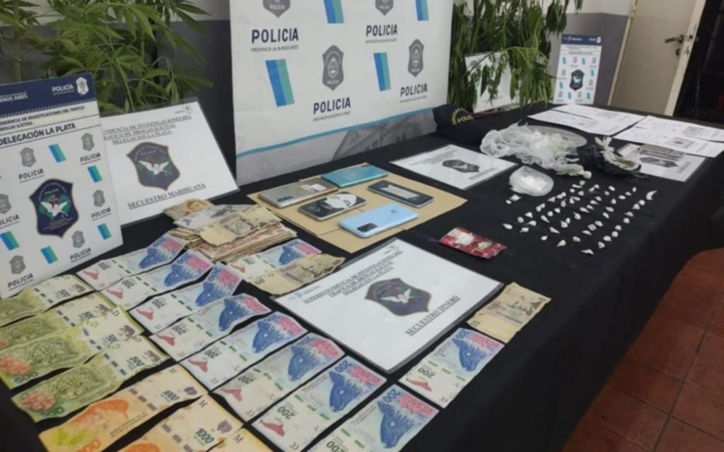 Allanan una casa en Villa Elisa y encuentran un botín de drogas y dinero en efectivo