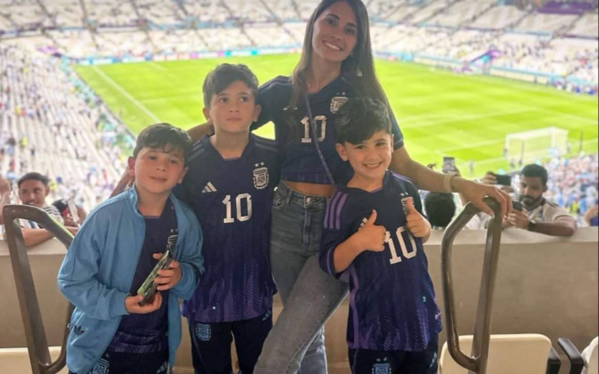 La intimidad de los Messi en el triunfo argentino: la emoción de Antonela Roccuzzo y sus hijos