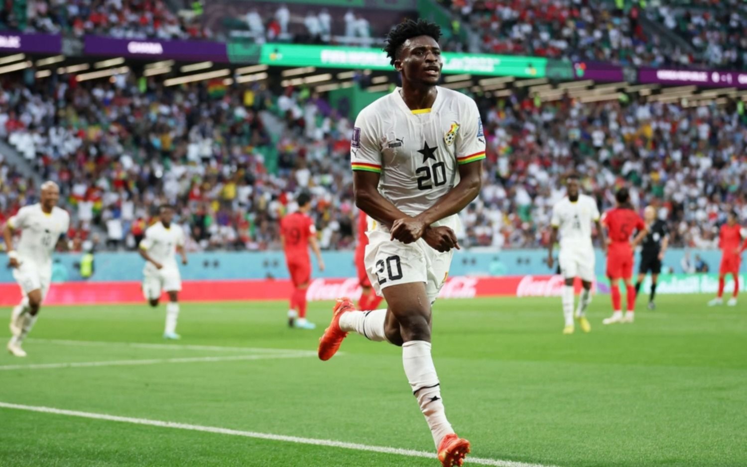 Con una lluvia de goles, Ghana derrotó a Corea del Sur por 3 a 2