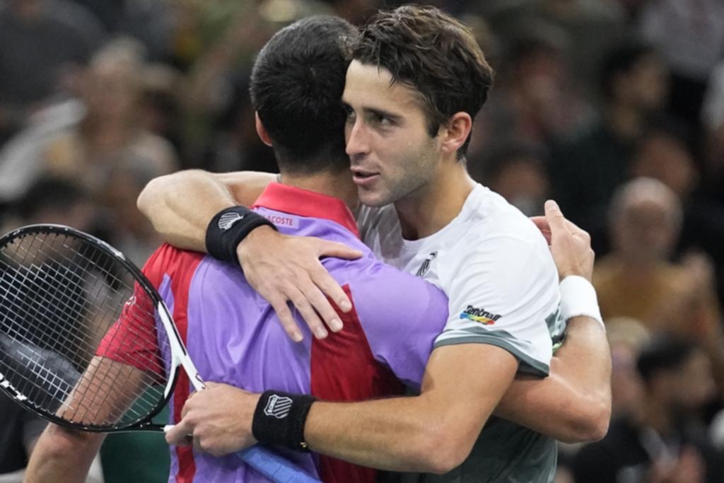 Etcheverry no pudo sostener el “aluvión” llamado Djokovic