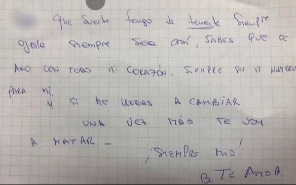 "Siempre mío. Te amo": revelan la carta que la maestra de La Plata le habría enviado a un alumno