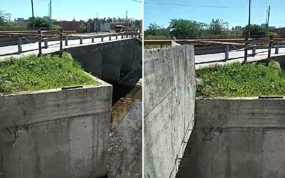 Robaron la baranda de un puente en San Carlos y pusieron en riesgo a todos los vecinos: "Es un peligro constante"