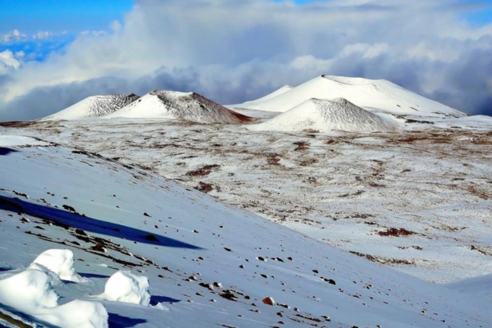 Nieve en Hawái: la montaña más alta del archipiélago se tiñó de blanco