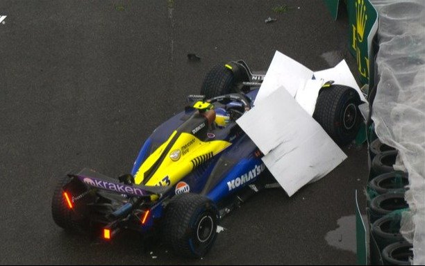 VIDEO. Así fue el accidente de Franco Colapinto, que le trajo un dolor de cabeza en el GP de Brasil