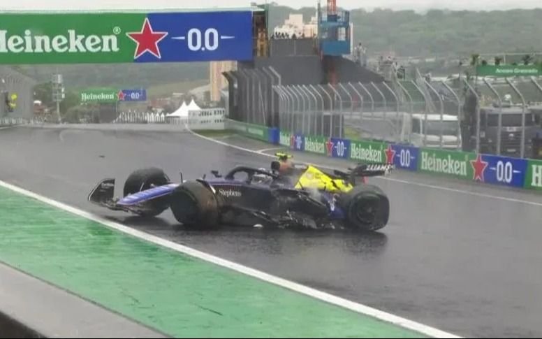 Franco Colapinto sufrió un nuevo choque en el GP de Brasil y abandonó su primera carrera en la Fórmula 1