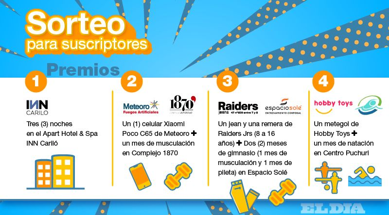 Este viernes se conocen los ganadores del súper sorteo de EL DIA para suscriptores, con 4 premios de lujo