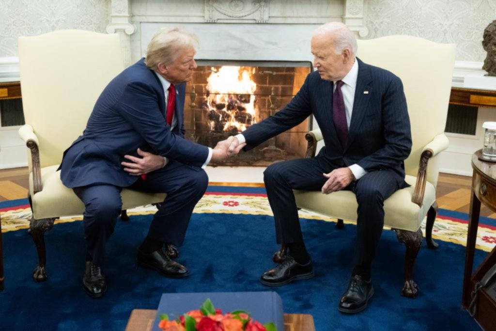 Biden y Trump, juntos: se reunieron en la Casa Blanca