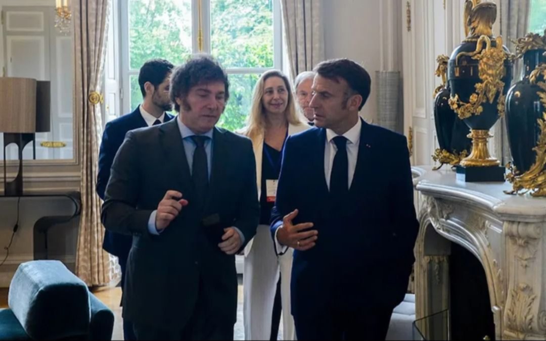 El Presidente cenó con Macron en Olivos