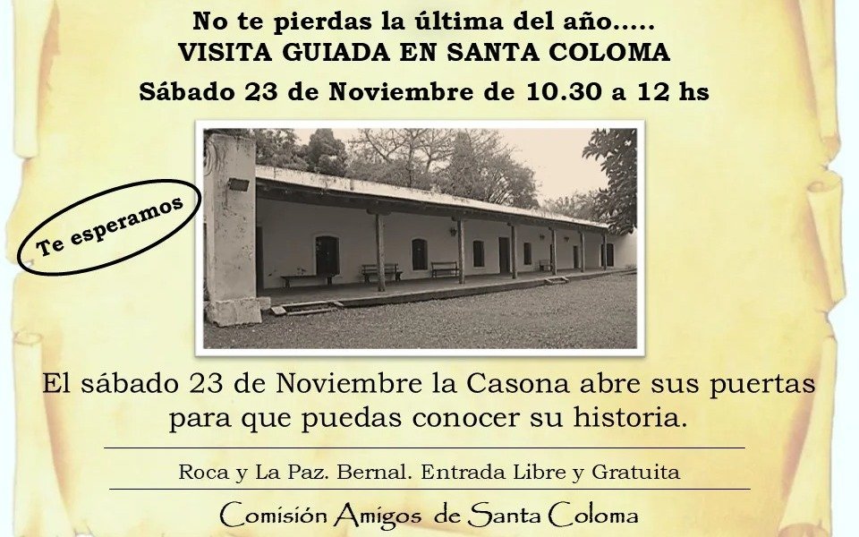 Santa Coloma anuncia última visita del año
