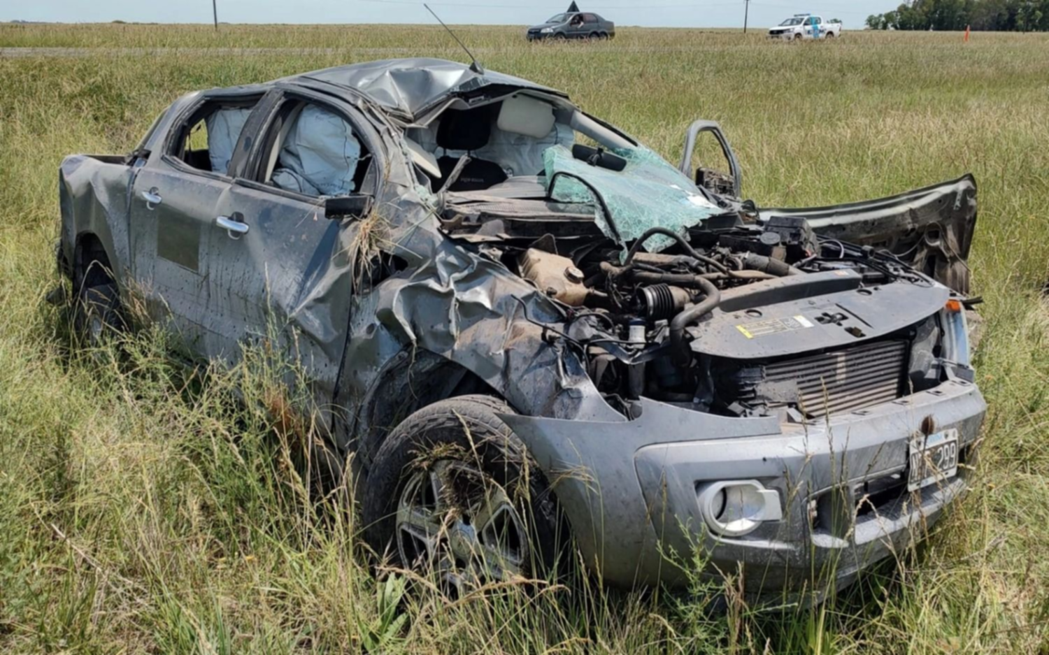 Una mujer platense volcó en la ruta 3 y terminó internada