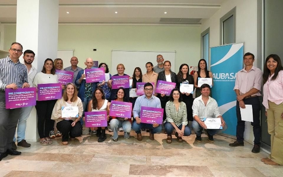 Ley Micaela: entregaron certificados en Aubasa