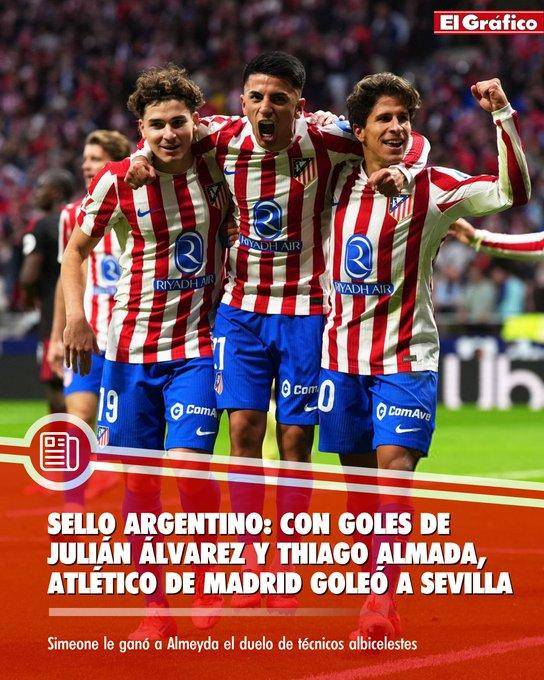 Goles argentinos para el triunfo del Atlético